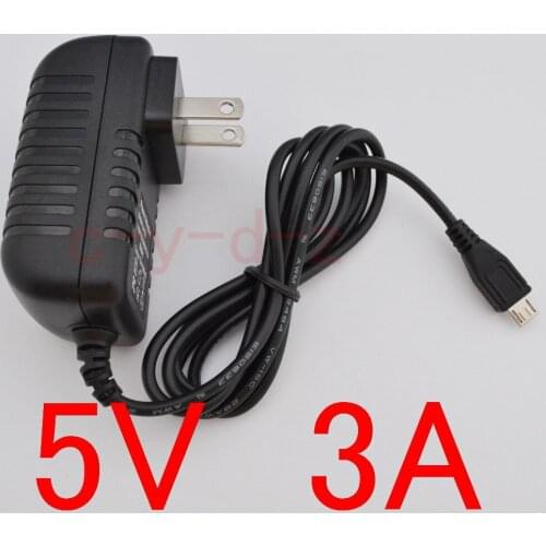 1PCS AC 100V-240V High quality DC 5V 3A 3000mA Micro USB Charger for Tablet PC Power Adapter Supply US plug