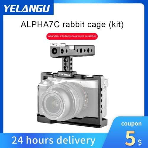 YELANGU C24 Aluminum alloy DSLR Camera Cage for sony ALpha7c rabbit cage With handle Free shipping New Product