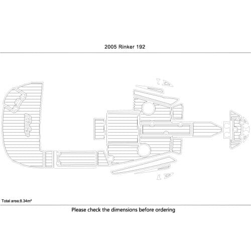 2005 rinker 192 Cockpit swimming platform non-slip 6mm mat EVA teak deck floor