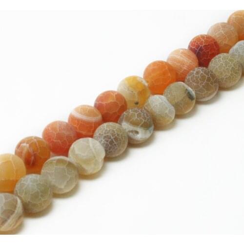 33pcs/lot Natural Stone Beads Frosted Agates Onyx Beads For Jewelry Making DIY Bracelet & Necklace 12mm Strand 15"