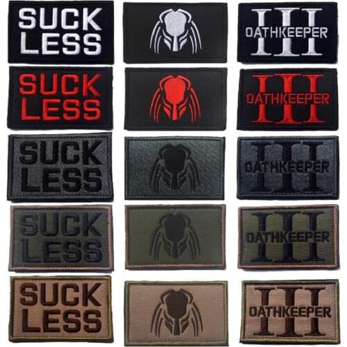 DATHKEEPER Vows 3D Embroidery Armbands Iron Warrior / SUCKLESS Military Tactics Morale Badge Clothing Backpack Personality Patch