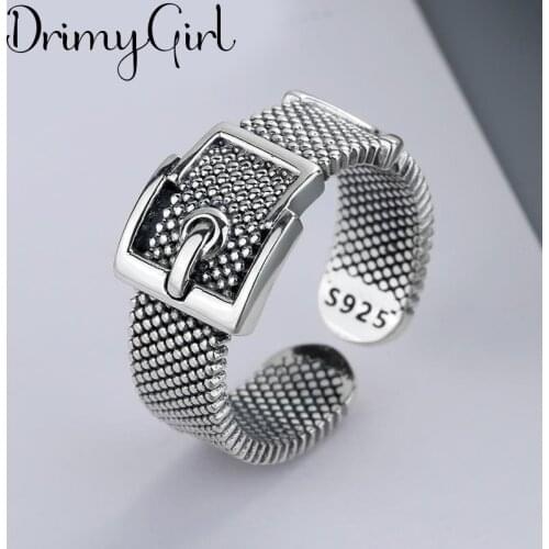 New Arrivals Boho Vintage Belt Rings For Women Large Adjustable Size Finger Ring Fashion Jewelry 2021