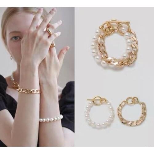 Korean design 21 new classic pearl chain bracelets necklace