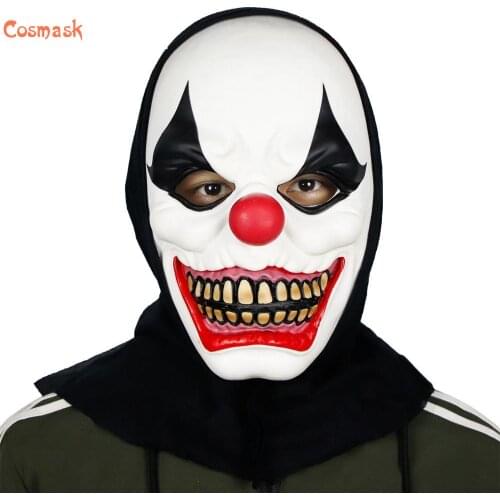 Cosmask Clown Mask Safe Devil Latex Creative Horror Performance Mask Costume Props Full Face Mask For Halloween