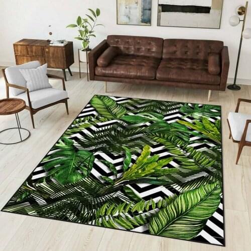 Leaf pattern living room carpet, flowers pattern rug, mat, colorfull bed room carpet