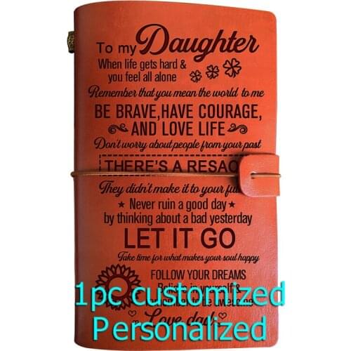 Engraved Leather journal personalized gifts to my husband BJ253 Customized Notebook A5 Dropshipping Supplier US Store Diary