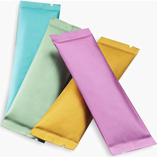 Small Colorful Aluminum Foil Open Top Bag Coffee Fruit Corn Cereals Powder Liquid Honey Trial Bag Heat Sealing Packaging Pouches