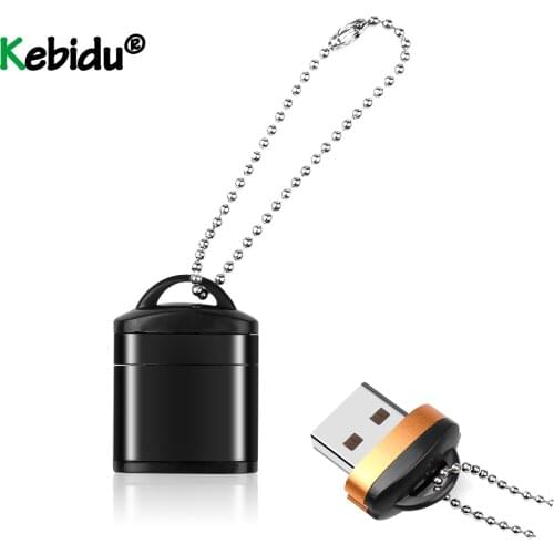 Mini USB 2.0 Card Reader With Plastic Lid Key Ring High Speed Micro SD TF Memory Card For PC Laptop Phone Camera