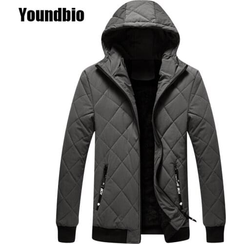 2021 Men New Winter Casual Warm Stand Collar Jacket Parkas Coat Men Pure Color Fall Hat Windproof Parkas Coat Men Coat