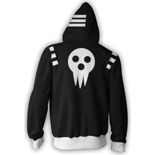 New Soul Eater Hoodie Anime Death Men Woman Fashion Zipper Cardigan Jacket Sweatshirt