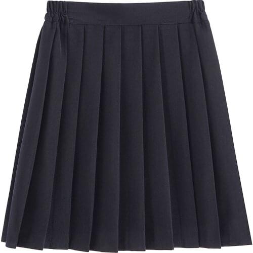 New 2021 Spring Women Pleated Skirt Fashion High Waist Preppy School Sweet Cute Girls Mini Short Dance Skirts Black Navy XS-5XL
