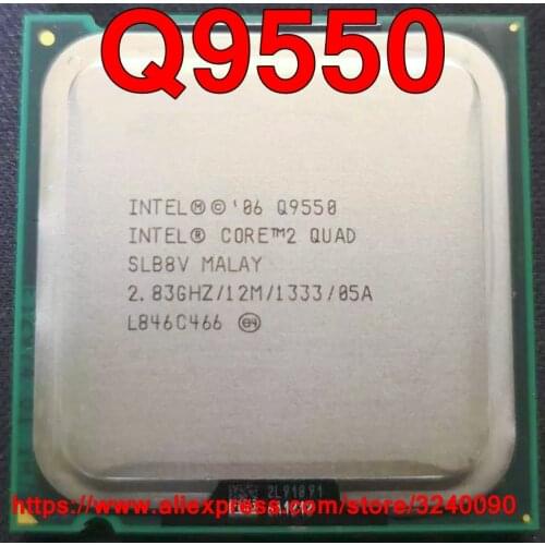Original Intel CPU CORE 2 QUAD Q9550 Processor 2.83GHz/12M/1333MHz Quad-Core Socket 775 free shipping speedy ship out
