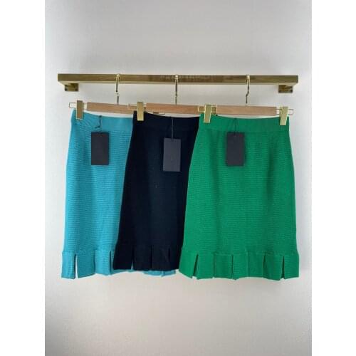 Autumn Luxury 2021 Women Knitted Tassel A-Line Wool Cotton Skirt For Ladies 3 Color Ddxgz2 6.13