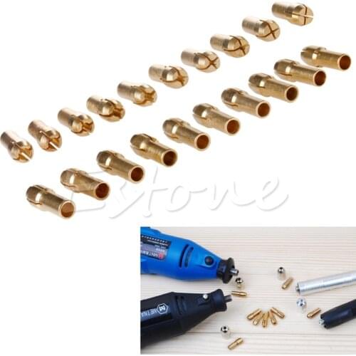 New 10Pcs Brass Drill Chucks Collet Bits 0.5-3.2mm 4.8mm Shank for Dremel Rotary Tool