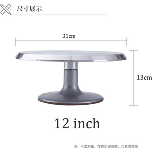8/12inch 304 stainless steel turntable rotating cake decorating table baking tools cake decorating manual turntable hot sale