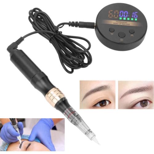 Professional Microblading Pen Machine LED Eyebrow Eyeliner Lip Tattoo Machine (110-240V) Permanent Makeup Tattoo Supplies