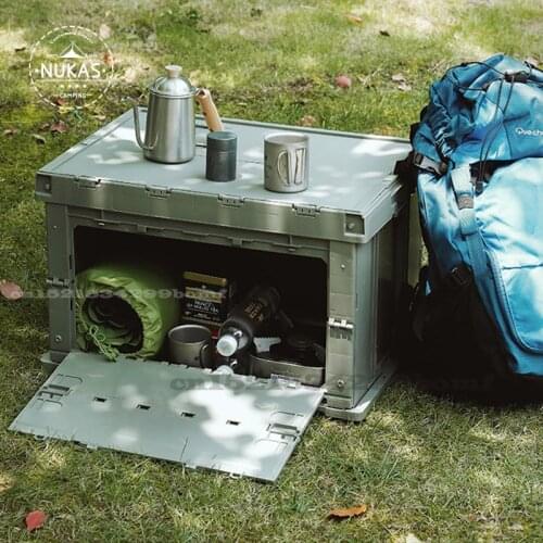 Industrial Wind Outdoor Camping Storage Box Portable Food Clothes Storages Large-capacity Foldable Vehicle Household Storage Box
