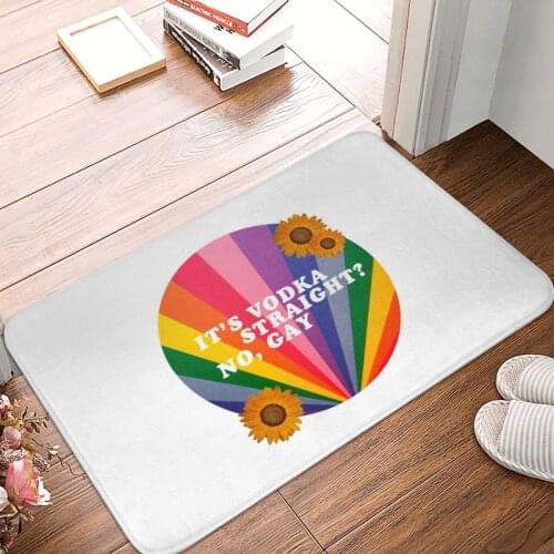 STRAIGHT NOT GAY Doormat Carpet Mat Rug Polyester Anti-slip Floor Decor Bath Bathroom Kitchen Bedroom 40*60