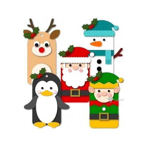 Mmao Crafts Metal Steel Cutting Dies New Christmas tag cards Stencil For DIY Scrapbooking Paper/photo Cards Embossing Dies