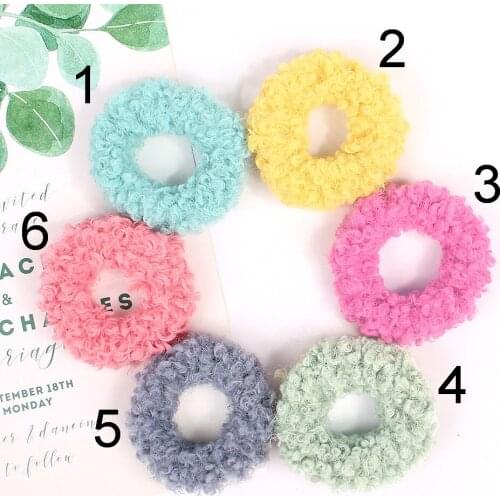 Scrunchie Winter Warm Hair Bands Scrunchie Faux Fur Women Girls Elastic Hair Rope Rubber Band Headwear Hair Accessories 0911A