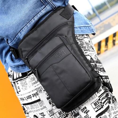 High Quality Nylon Men Thigh Drop Leg Bag Travel Shoulder Messenger Cross Body Bags Motorcycle Riding Hip Belt Waist Fanny Pack