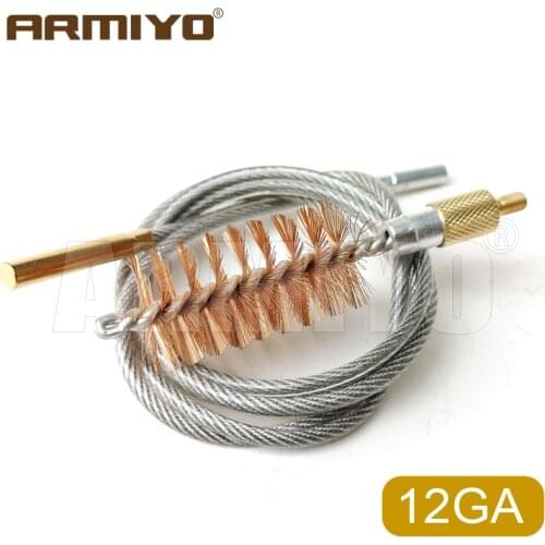 Armiyo New Type 20GA 16GA 12GA Gun Bore Cleaning Bronze Brush + Durable Iron Wire Draw Rope Thread 8-32