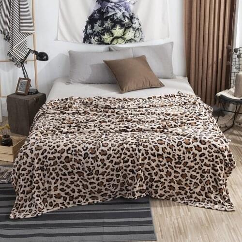 TB006B comfortable dusty pink champagne purple blue burgundy Bed Sofa Warm thick Soft leopard print fleece Blanket