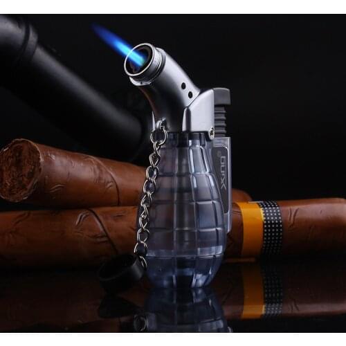 Visible Gas Lighter Butane Torch Windproof Lighter Turbo LighterCigar Smoking Encendedores Smoking Accessories Gadgets for Men