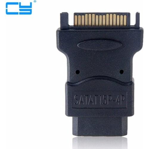 15Pin SATA Male Power Cable to Molex 4-pin IDE Hard Disk Drive Power Adapter