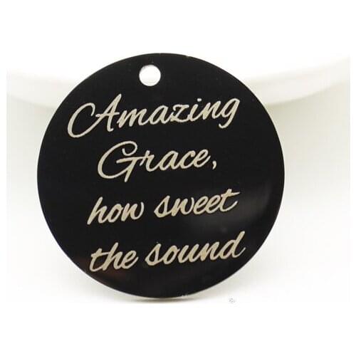 20pcs Amazing Grace How Sweet The Sound Charms Stainless Steel Pendant Mother Charm DIY Handmade Accessories