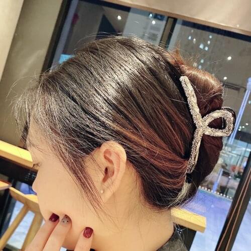 2021 Womens fashion hair claw Fish clip Diamond Crystal pearl claw hair claw hairpin modern stylish claw clip gift Decoration