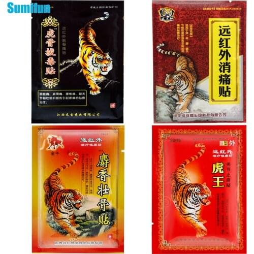 8Pcs of 4 Different Types Tiger Balm Medical Plaster Shoulder Lumbar Back Back Arthritic Body Joint Pain Relive Orthopedic Patch