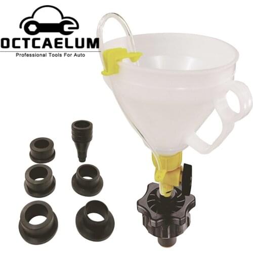 Radiator Coolant Refilling Funnel Tool 31/35/40/42/45mm Adaptor For Toyota Suzuki Nissan Mazda Ford GM Chrysler Honda