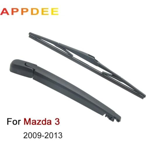 APPDEE Wiper 14" Rear Wiper Blade & Arm Set Kit For Mazda 3 2009-2013 BL Windshield Windscreen Rear Window