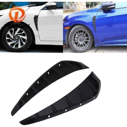 POSSBAY Car Side Marker Air Flow Cover Fender Flare Air Wing Vent Decoration for Honda Civic Sedan/Coupe/Hatchback 2016-present