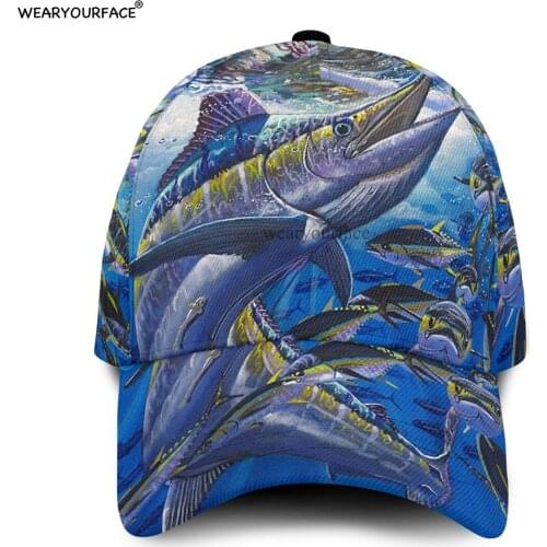 Grapple Fishing Animals 3D All Over Printed Snapback Hat Men Women Adult Hip Hop Headwear Outdoor Sun Visor Baseball Cap