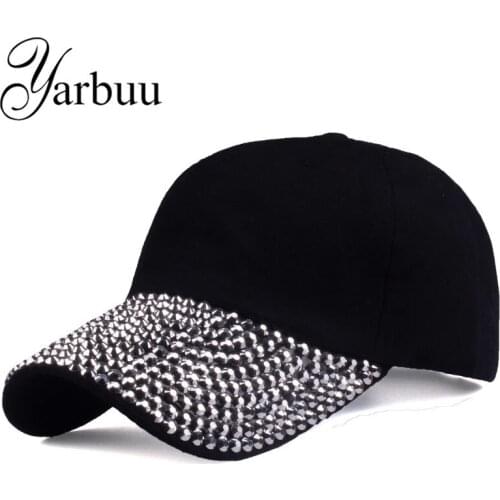 [YARBUU] Baseball Caps 2016 New style Pure men and women sun hat rhinestone hat denim and cotton snapback cap hip-hop hat