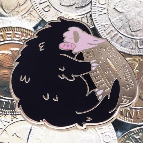Fantastic Beasts Crimes of Grindelwald Niffler Lapel Pin Cute Galleon Coin Brooch HP Wizard Movie Fans Shiny Proud Accessory
