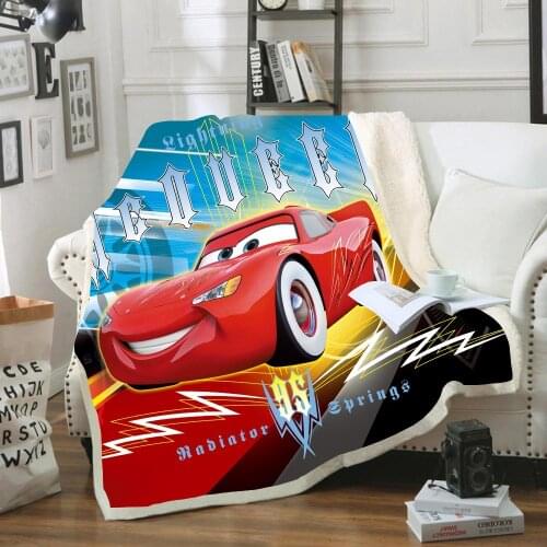 Home Textile Disney Cars Lightning MC Queen 95 Car Series Pattern Baby Soft Plush Blankets Boys and Girls Bedding Lovely Gift
