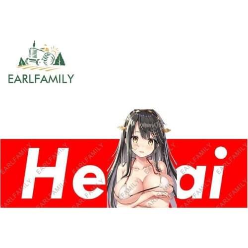 EARLFAMILY 13cm x 5.2cm for Hentai Sexy Girl RV Car Stickers Caravan Decal Windshield Vinyl Car Accessoires Funny Scratch-Proof
