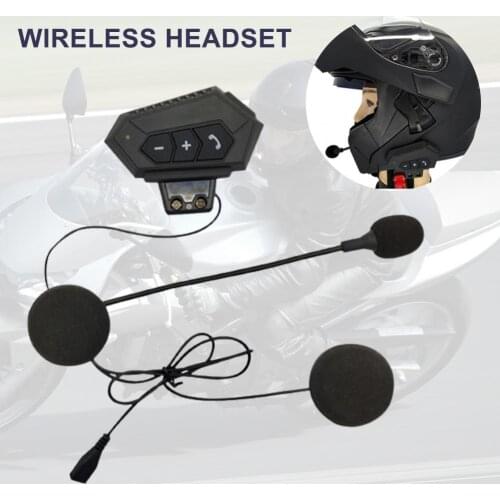 Ergonomic Black Bluetooth-compatible 4.0 Handsfree Earphone Earbuds for Motocross