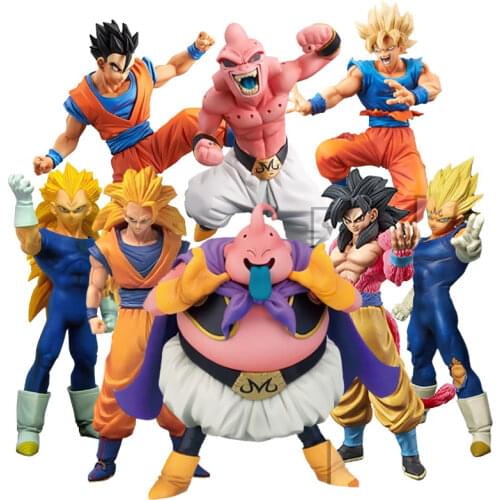Bandai Banpresto DXF Dragon Ball Anime Figures Super Saiyan Son Goku Vegeta Frieza Majin Buu Action Figure Ornaments Toys