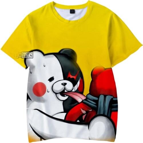 Anime Game Danganronpa Monokuma 3D Print T-shirt Men And Women Fashion Oversized T Shirts Harajuku Hip Hop Streetwear Tees Tops