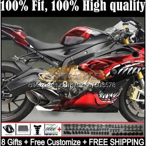 Injection For BMW S1000RR 2009 2010 2011 2012 2013 2014 44CL.85 S 1000 RR 1000RR S1000 RR 09 10 11 12 13 14 Fairing Shark red