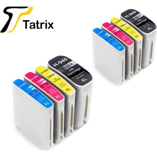Tatrix 8pcs With Chip HP940XL HP940 Ink Cartridge for HP 940XL (940 XL) For HP OfficeJet Pro 8000 8500a 8500