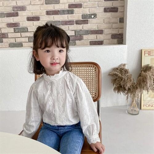 Kmuosunog White Blouses For Girls