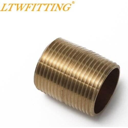 LTWFITTING Brass Pipe Close Nipples Fitting 1" Male NPT