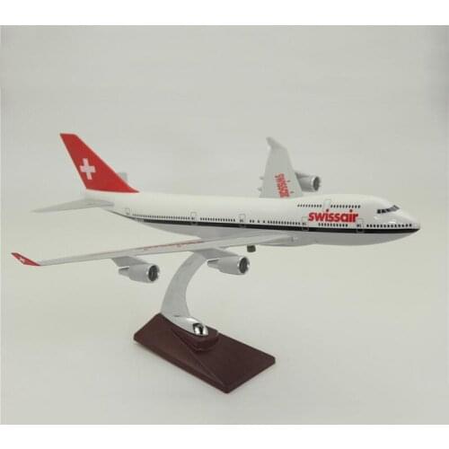 40CM airplane model toys Boeing B747-800 aircraft model 1/150 scale diecast plastic alloy plane with base for display collective