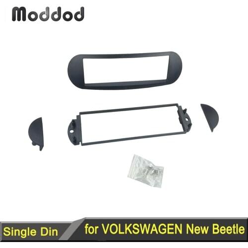 Single Din Fascia for VW Beetle Radio CD Stereo Panel Dash Mounting Installation Trim Kit Face Surround Frame Bezel