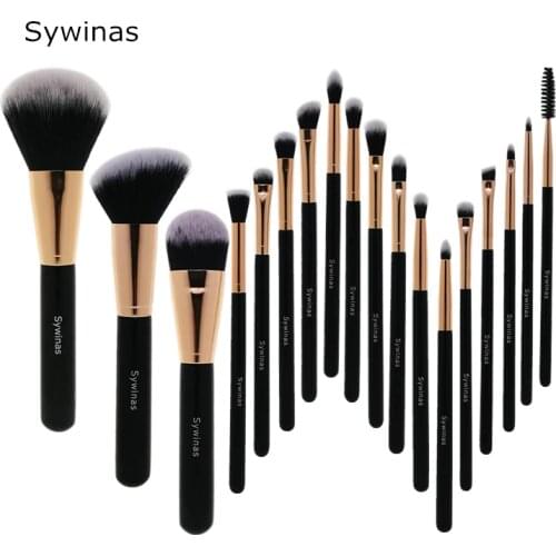 Sywinas Makeup Brushes 18pcs Professional Brush Set Powder Foundation Eyeshadow Eyebrow Eye Make Up Brush Set